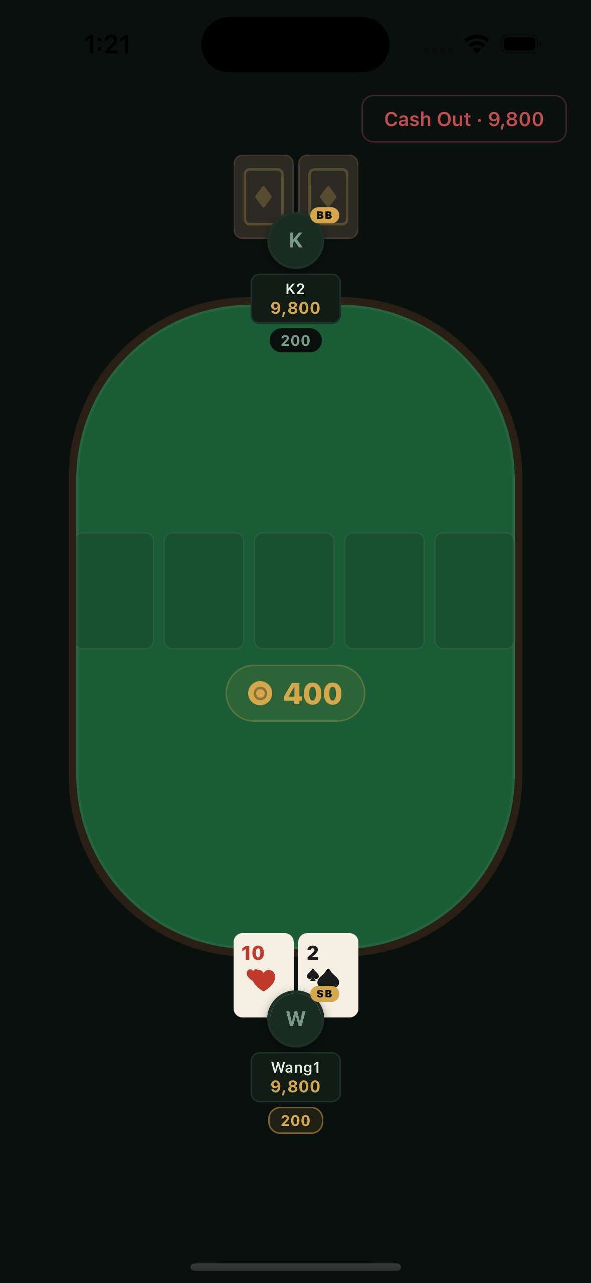 WalkingFish poker table screenshot