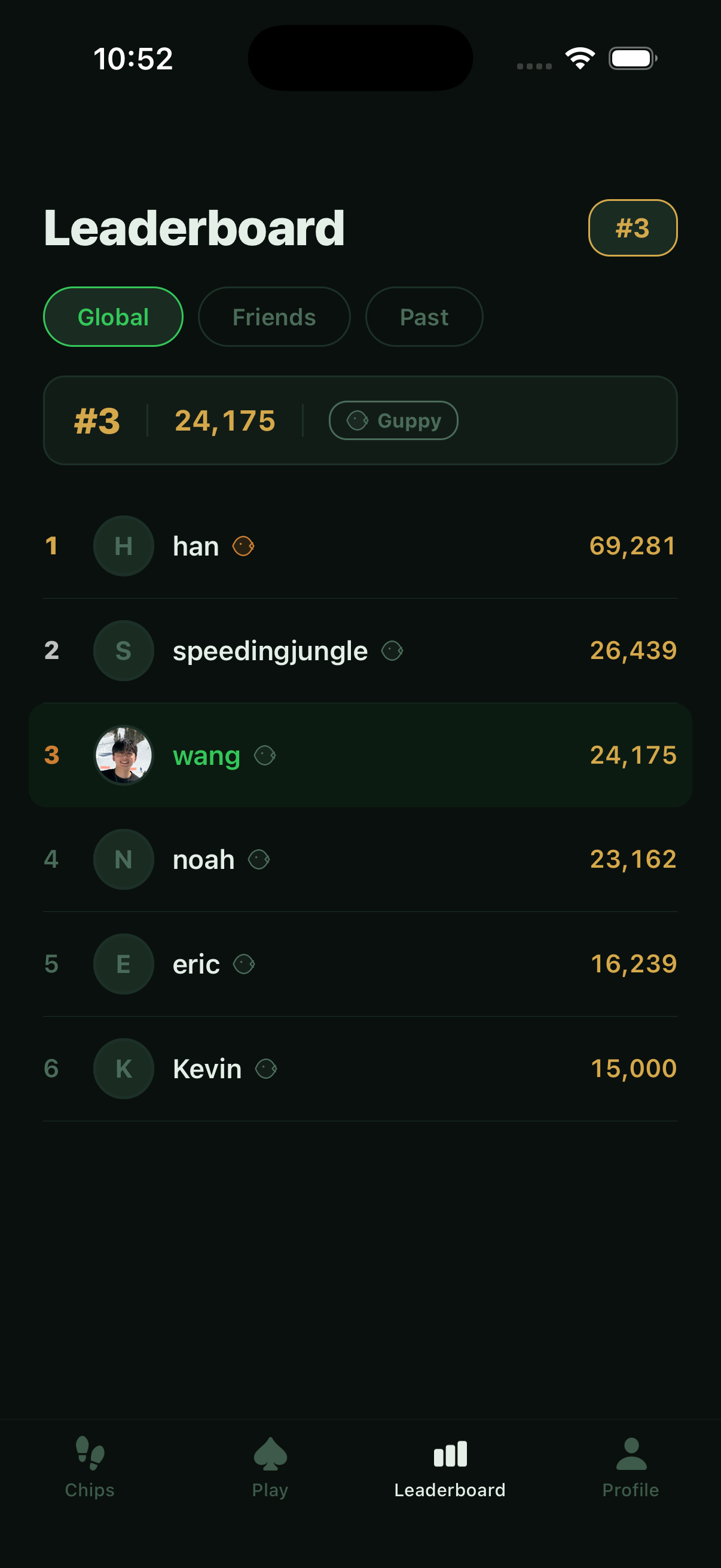 WalkingFish leaderboard — compete with friends